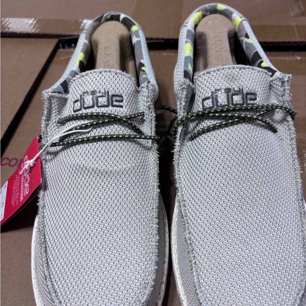 Hey Dude Gray Slip-On Loafers with Elastic Goring